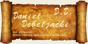 Daniel Debeljački vizit kartica